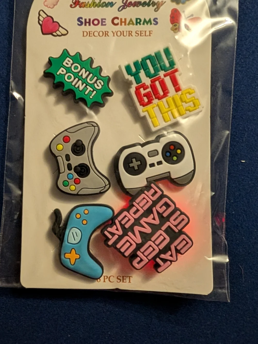 Cute Gaming Shoe Charms - 1 Lights Up